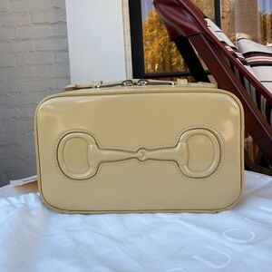 Gucci Horsebit Patent Leather Camera Shoulder Bag